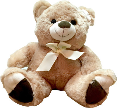 

Starwalk Bear Plush Beige Color with yellow Bow - 37 cm(Brown)