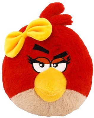 Angry Birds 8" Girl Plush - Red Bird - 25 inch(Multicolor173)
