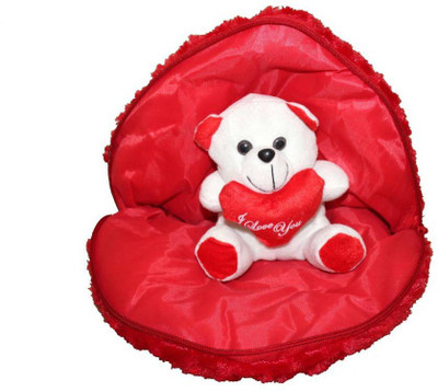 

Deals India Deals India Teddy Bear in the Heart Stuffed soft plush toy Love Girl - 30 cm(Red)