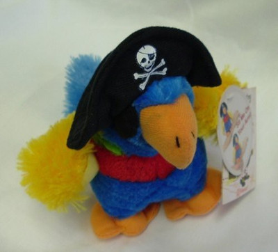 

Fiesta Toys Pirate Parrot With Hat Animal Plush 6"(Blue)