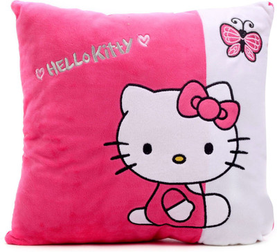 

Hello Kitty Pink and White Cushion - 35 cm(Multicolor)