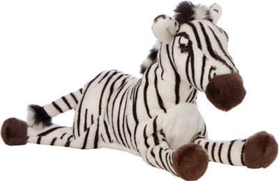 Hamleys Lying Animal Zebra 8 inch Black, White Hamleys Soft Toys