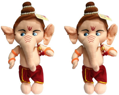 

Saugat Traders Ganesha (Pack of 2) - 18 inch(Brown)