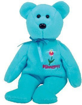

BabyCentre 1 X Ty Beanie Ba Minnesota Lady'S Slipper The Bear(Blue)