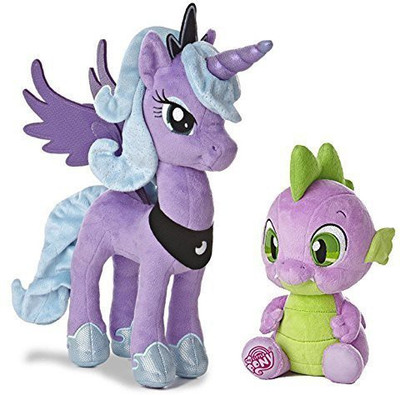 

Aurora My Little Pony Friendship Magic: Princess Luna (14") and Spike the Baby Dragon (10") plush toys - 36 inch(Multicolor235)