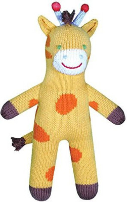 

Zubels Giraffe Joshua 12Inch Handknit Doll - 14 inch(Yellow)