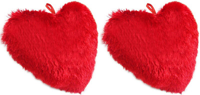 

MGPLifestyle - Polyfill Stuff Soft Red Heart Cushions ( 48cm x 40cm) Set of 2 - 18 cm(Red)