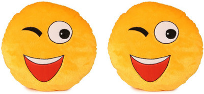 

Deals India Deals India Soft WINK Smiley Cushion - 35 cm(smiley4&4)Set of 2 - 35 cm(Yellow)