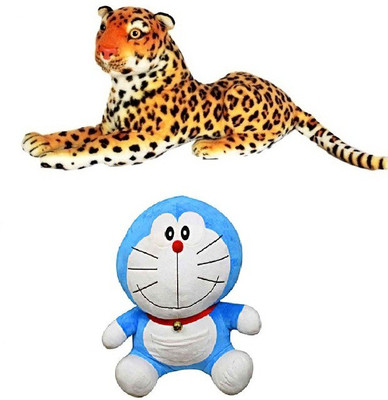 

VRV Wild Animal Cheetah and doraemon - 17 cm(Multicolor)