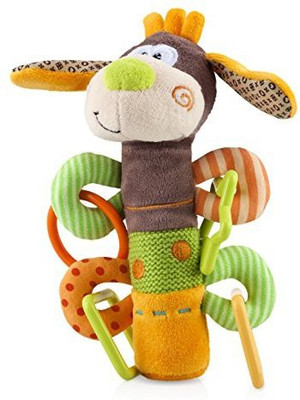 

Nuby Plush Squeeze N' Squeak Character With Squeaker And Rattle - 9.84 inch(Green)
