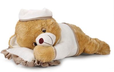 

Starwalk Sleeping Bear Plush Beige Color - 56 cm(Beige)