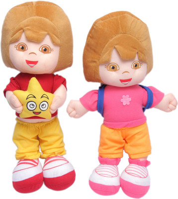 

Bubble Hut Dora Doll Soft Toy Combo of 2 - 50 cm(Multicolor)