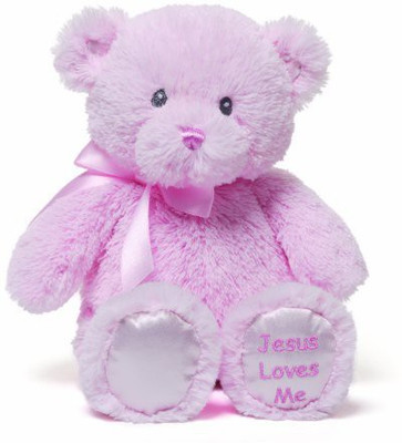 

Gund Jesus Loves Me Pink Teddy Bear Plush(Pink)