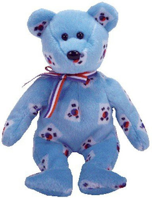 

TY Beanie Babies Korea The Bear (Flag Pattern Version Korea - 12 inch(Blue)