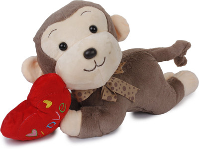 

Dayzee VALENTINES MONKEY WITH HEART - 35 cm(DARK BROWN[[RED)