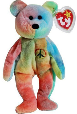 

TY Beanie Babies Peace The Tydyed Teddy Bear(Red)