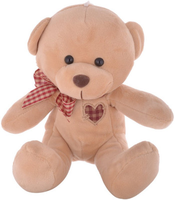 

Twisha Bear Checks Ribbon Cream - 8 inch(Beige)