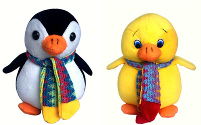 

Lata Lata Cute Baby Penguin And Duckling - 20 cm(Multicolour)