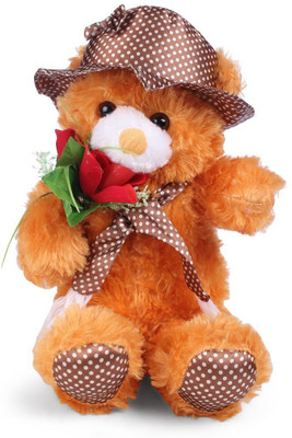 

Tickles Cap Teddy With Rose31 - 45 cm(Brown)