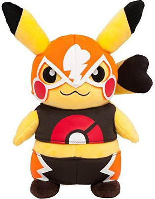 

Pokemon Cosplay Pikachu Libre Omega Ru & Alpha Sapphire Plush Doll - 11.81 inch(Yellow)