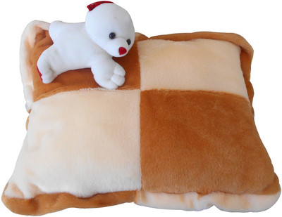 

Saugat Traders 2 in 1 Teddy Toy Pillow - 22 cm(Gold, Beige), Beige;gold