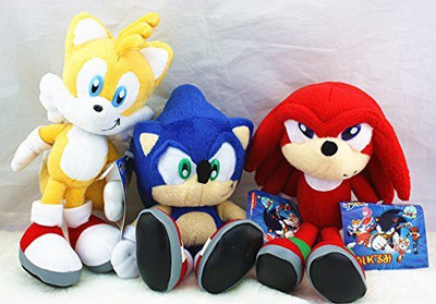 Speed Up 3Pcs Sega Sonic The Hedgehog Classic Character Plush Doll - 6 inch(Red)