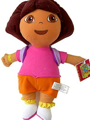 Nick Jr Dora The Explorer Plush Small 10" Dora Wearing Mr Backpack(Pink)