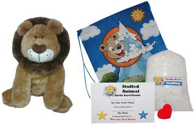 

Stuffems Toy Shop Make Your Own Animal "Heartnosed Lion" No Sew Kit - 7 inch(Brown)
