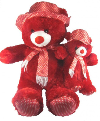 

Tickles Sweet Cap Teddy with Kid - 76 cm(Red)