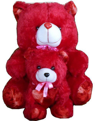 

MYBUDDY Mom Loves Baby Teddy - 50 cm(Red)