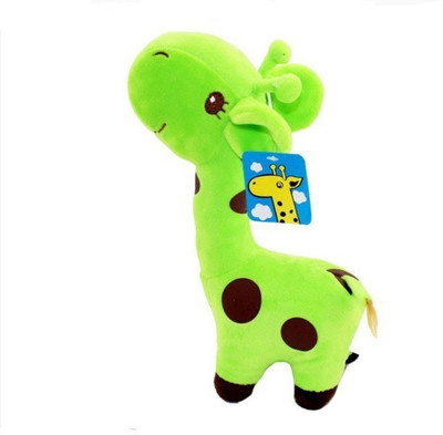 

Kuhu Creations Cute Giraffe Soft Plush Animal Dolls for Kids play and Gift - 18(Green)