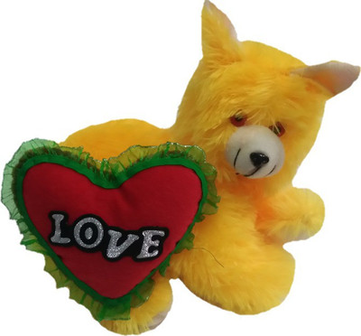 

Aparshi Cat with love stuffed soft toy - 30 cm(Yellow)