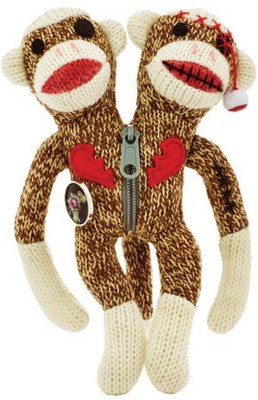 

Kids Preferred Yarn Zombies Sock Monkey "Sokz" The Bipolar Juju - 14 inch(Brown)
