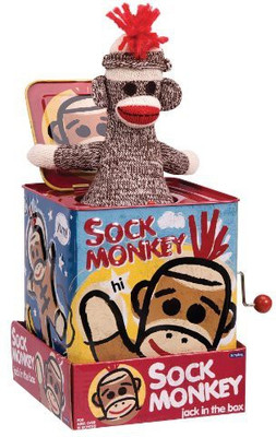 

Schylling Sock Monkey Jack in the Box - 3.5 inch(Multicolor)
