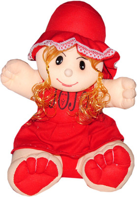 

Origin Kareena Soft Doll - 28 cm(Red, Cream), Cream;red