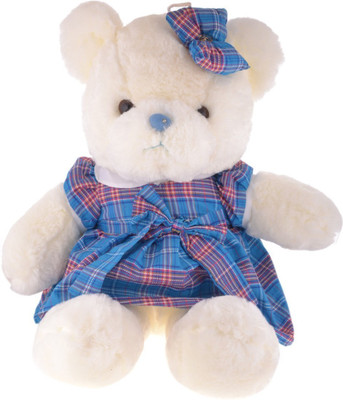 Twisha Bear With Clothes - 26 inch(White, Blue), Blue;white