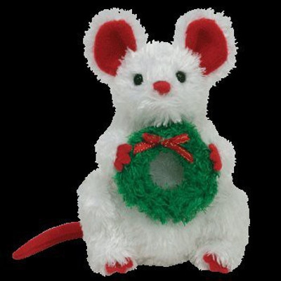 

TY Beanie Babies Jingle Beanies Garlands Mouse - 13 inch(White)