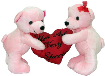 

DealBindaas Valentine Stuff Toyteddy Bear Standing Couple Carrying Heart - 30 Cms(Multicolor)