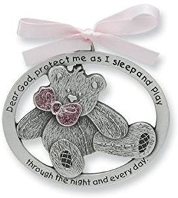 Heavenly Inspirations Pink Epoxy Teddy Bear Medal(Grey)