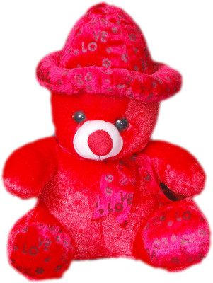 

VRV Soft Red Love Teddy Bear with Cap - 32 cm(Red)