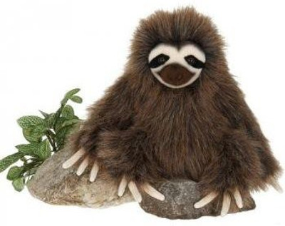 Fiesta Toys 7" Three Toed Sloth Sitting Plush Stuffed Animal Toy by - 25 inch(Multicolor)