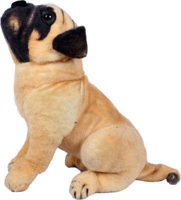 

Joy Playable Soft Pug Dog - 12.5 inch(Brown, Black), Black;brown