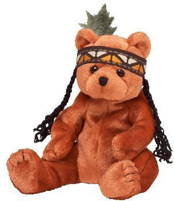 

TY Beanie Babies Little Feather The Bear(Brown)
