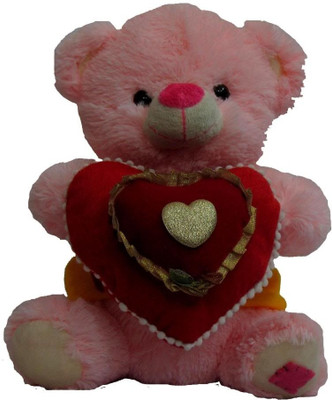 

Tickles Teddy with Heart - 10 inch(Pink, Red)