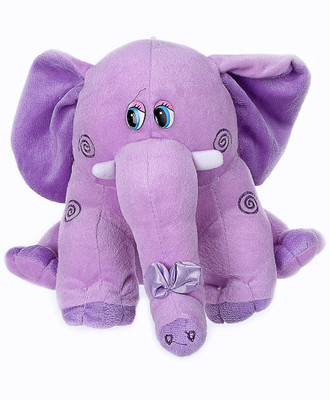

Tickles Cute Sitting Elephant - 23 cm(Purple)