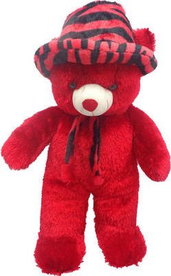 

Art N Hub Teddy With Cap (H- 81cm) - 81 cm(Red)