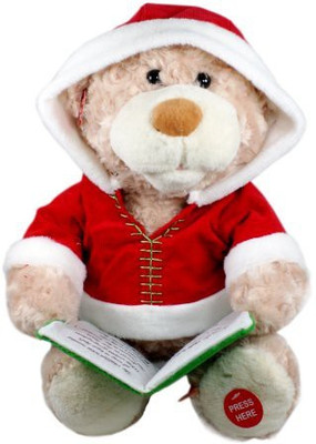 

Christmas Collection Cuddle Barn "Storytime Teddie" Animated Storytelling Bear(Red)