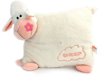 Play N Pet Sheep shape Cushion - 30 cm(White)
