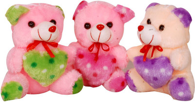 

Oril Set of 3 Smooth Teddy - 8 inch(Pink, Peach, Pink)