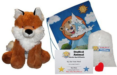 Stuffems Toy Shop Make Your Own Animal "Roxy The Fox" No Sew Kit With Cute(Brown)